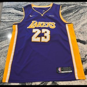 LeBron James Lakers jerseys. Home and away.
